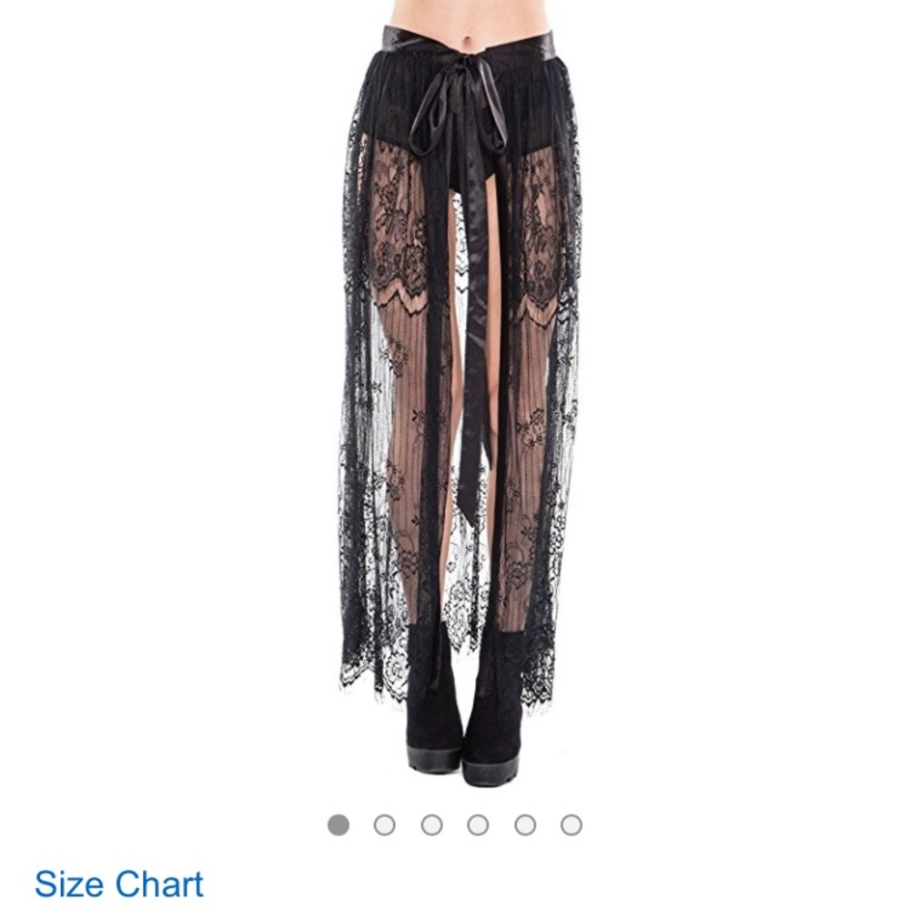 Black lace skirt